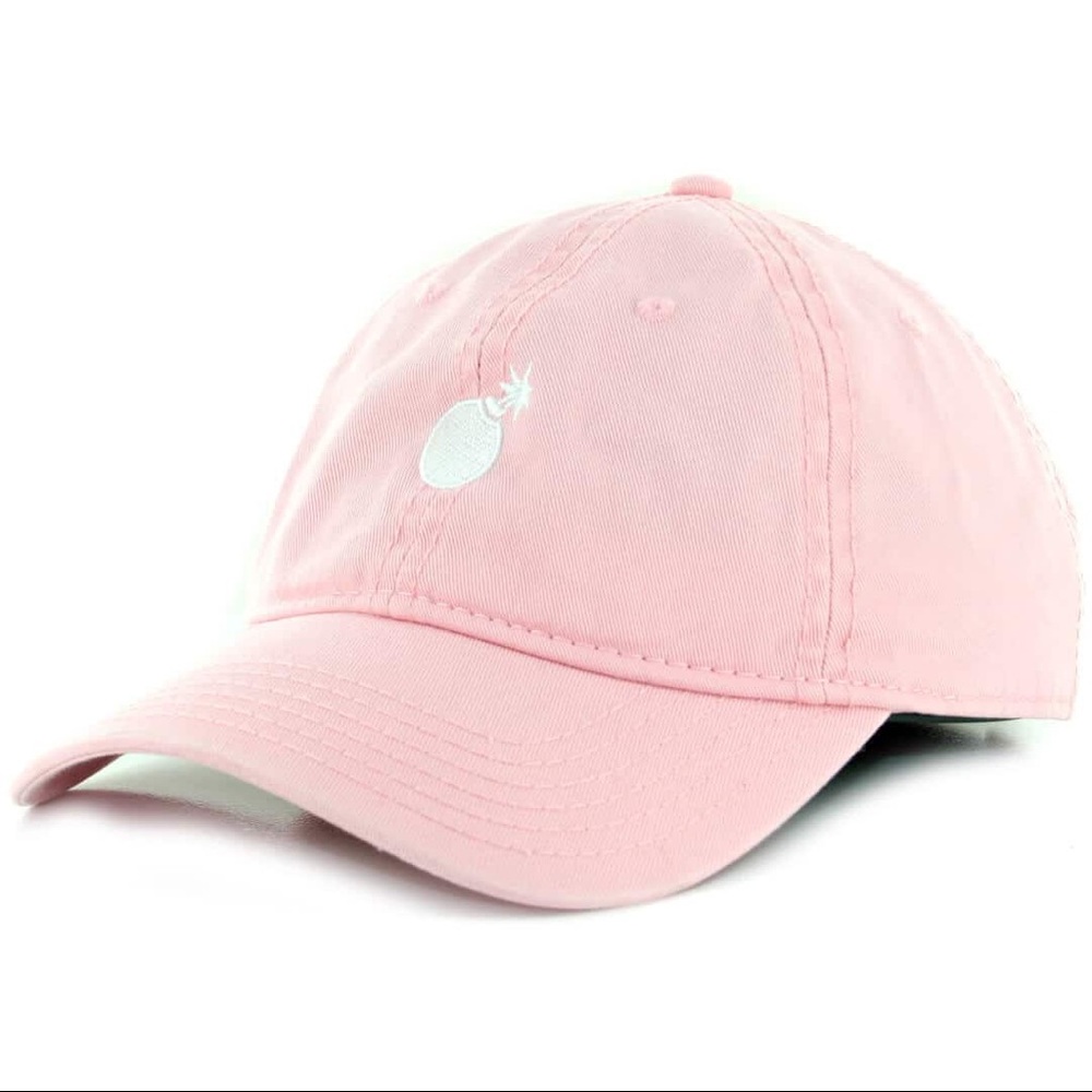 The Hundreds light pink bomb baseball cap dad hat